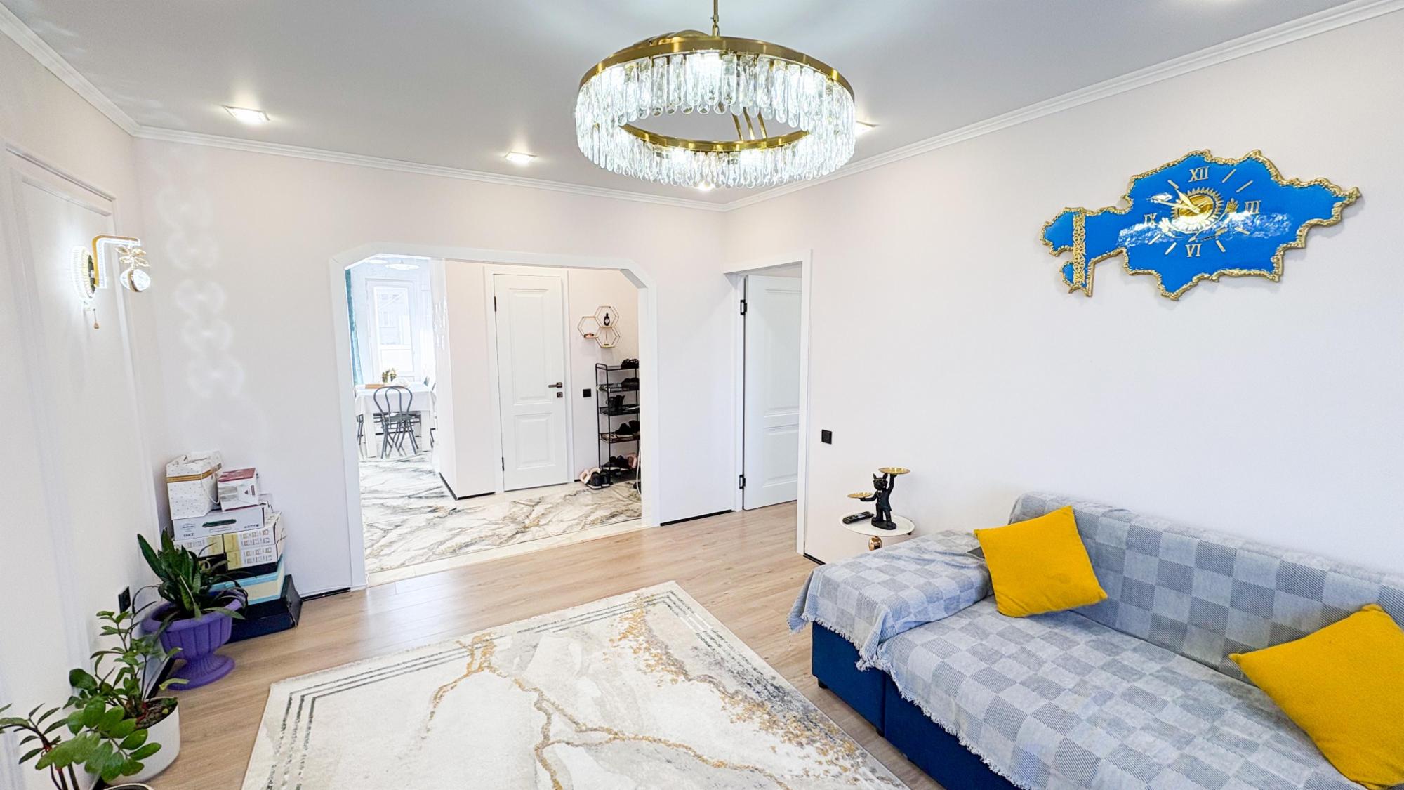 4-комнантная квартира, 92.0 м²,мкр Мушелтой за 30 000 000