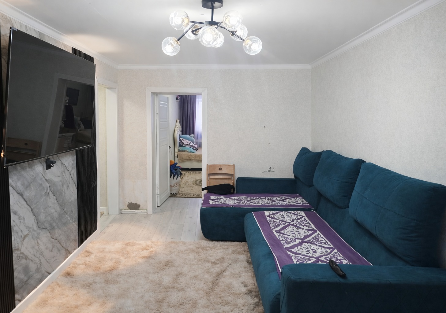 2-комнантная квартира, 46.5 м²,9 площадка за 15 500 000