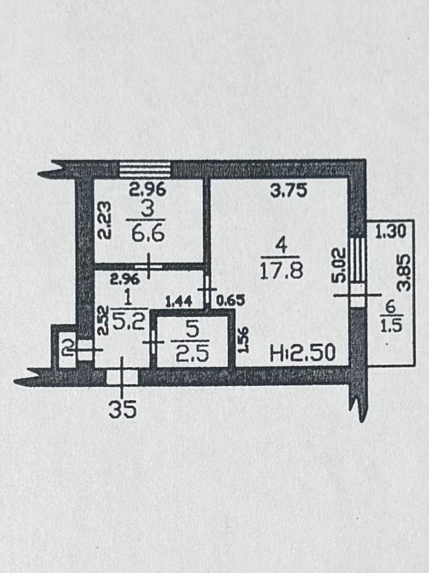 1-комнантная квартира, 35.0 м²,Центр за 11 700 000